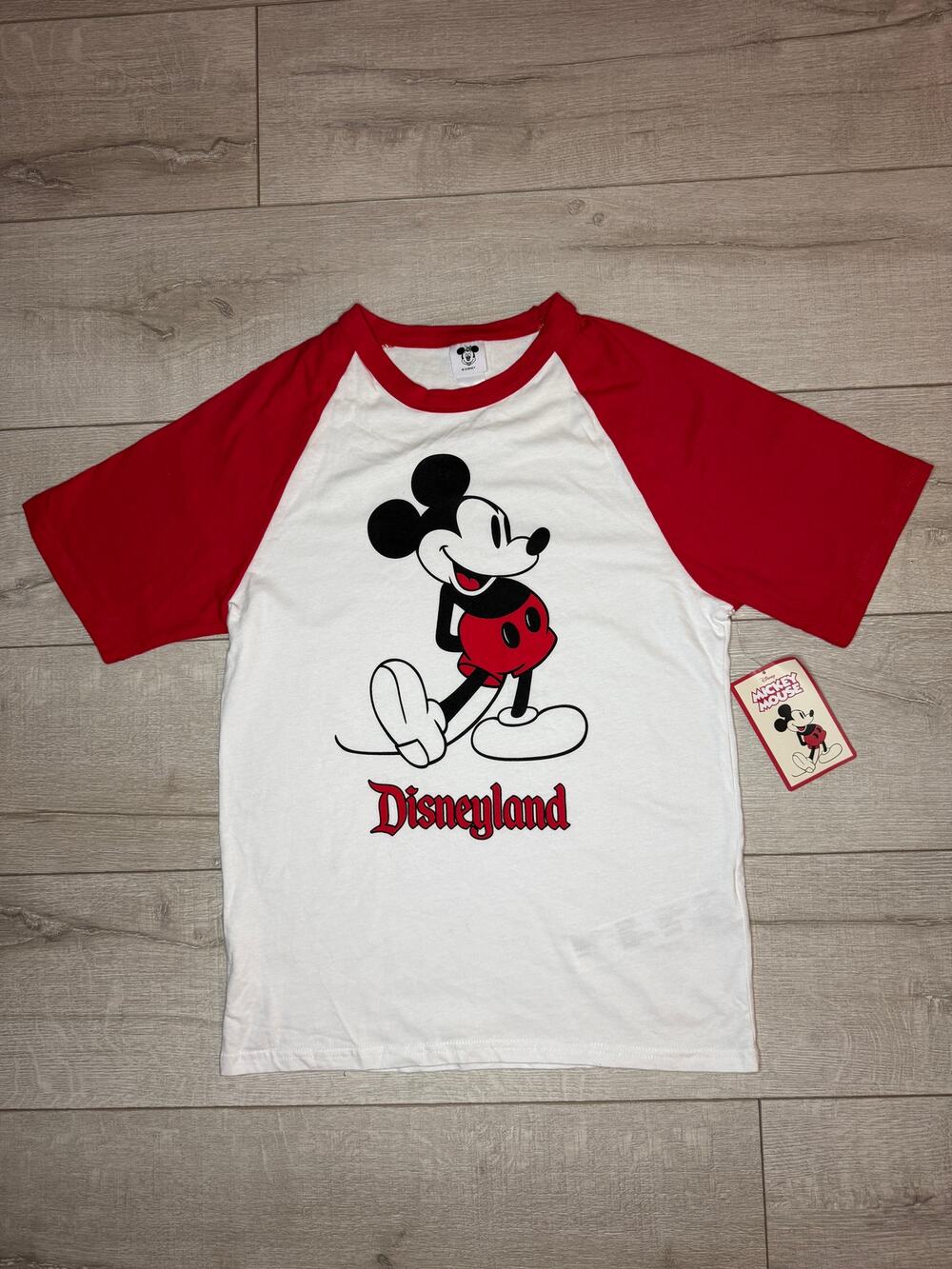 Disney Parks Mickey Mouse Disneyland Raglan Baseball T-Shirt Size XS NWT